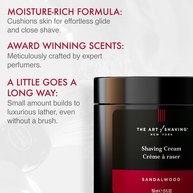 The Art Of Shaving Crème à Raser - Huile Essentielle de Santal - 150g/5.3oz