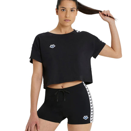 Arena Women's Corinne Team T-Shirt Crop Top, Black