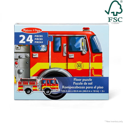 Melissa and Doug - Giant Fire Truck Floor Puzzle 24 pieces