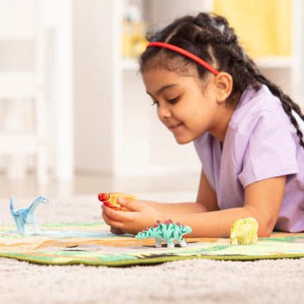 Alfombra de Actividades Melissa & Doug Prehistoric Playground Dinosaur (39 x 36 pulgadas, embalaje sin frustraciones)