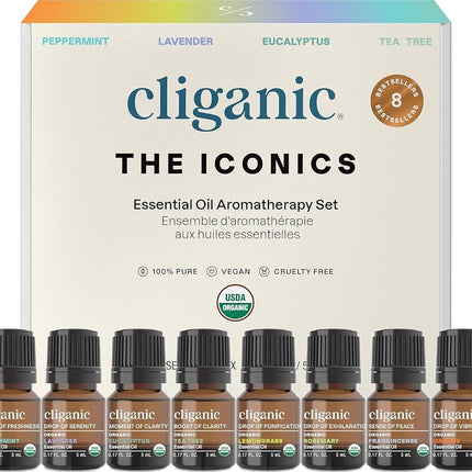 Cliganic Organic Aromatherapy Essential Oils Gift 