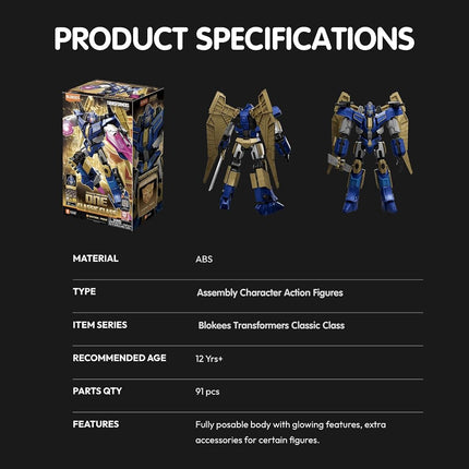 Blokees Figures - Transformers (Model Kit) 71164 - Classic Class(CC) 14-ONE-Sentinel Prime （Luminous Eyes）