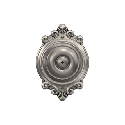 Schlage F40 GEO 619 BRK Brookshire Collection Georgian Privacy Knob, Satin Nickel