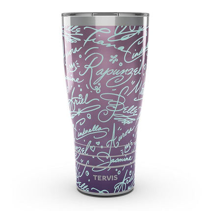 Tervis Traveler Disney - Princess Signatures Triple Walled Insulated Tumbler Travel Cup Keeps Drinks Cold & Hot, 30oz, Stainless Steel