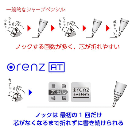 Pentel XPP2005-Z Orens AT 0.5mm Silver Mechanical Pencil