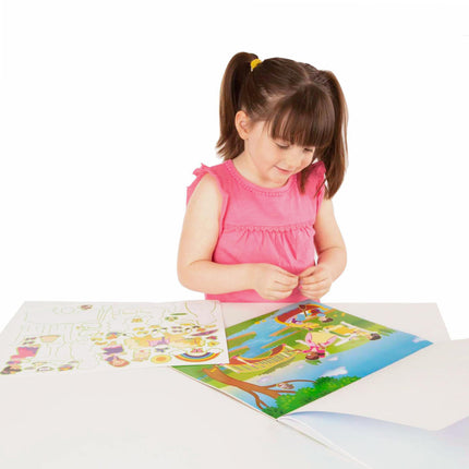 Lot de blocs de gommettes réutilisables Melissa & Doug – Fée, Princesse, Habillage et Maison de jeu