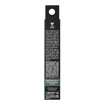 e.l.f. Liquid Metallic Eyeshadow, High-impact Eyeshadow With A Metallic Finish, Long-Lasting Gel-Based Formula, Quick Drying, Aurora