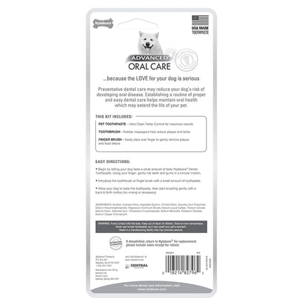 Nylabone Advanced Oral Care Dog Dental Kit Original Flavor 2.5 oz.