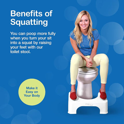 Step and go Toilet Stool 7” New - Proper Toilet Posture for Better and Healthier Results, 2 Pound