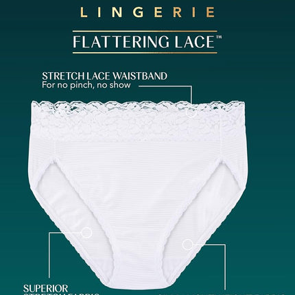 Vanity Fair Women’s Flattering Lace Panties: Lightweight & Silky with Superior Stretch, Toasted Coconut, 9