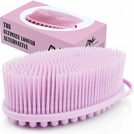 (1 paquete - Azul) Cepillo de lufa para baño y ducha 2 en 1 exfoliante facial y corporal, cepillo corporal suave para la piel, 100% mejor depurador, cepillo corporal de silicona para baño, cepillo de masaje