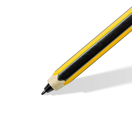 Staedtler Noris digital classic 180 22, EMR stylus, stylus for digital writing and drawing on EMR touch screens (classic hexagonal shape, 4,096 pressure levels, fine 0.7 mm tip), yellow/black