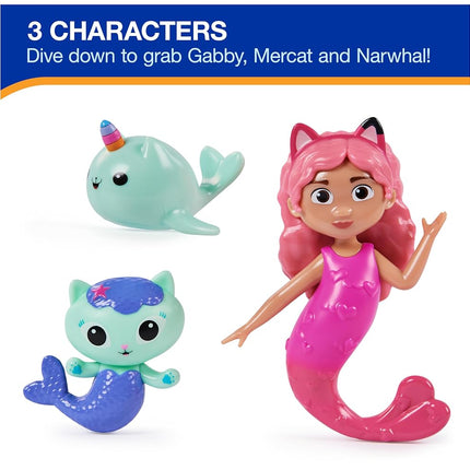 SwimWays Gabby's Dollhouse Dive Characters 3-Pack, Swimming Pool Accessories & Kids Pool Toys, Pool Party Supplies & Water Toys for Kids Aged 5 & Up