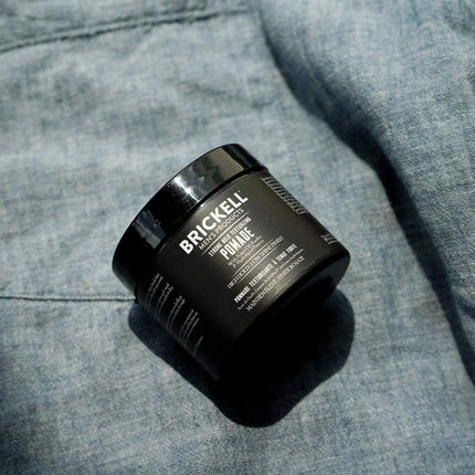 Brickell Men's Strong Hold Texturizing Pomade For Men, Natural and Organic, Pliable Fiber Pomade, 2 Ounce, Scented