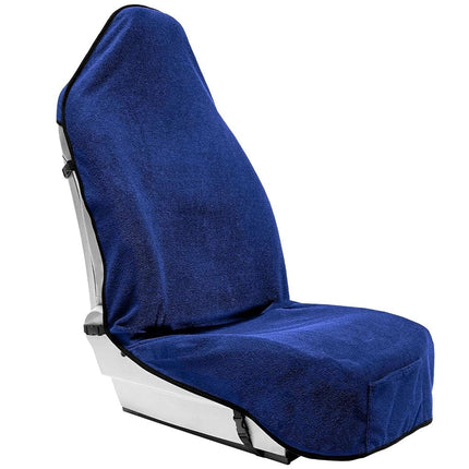 Funda de Asiento Toalla Impermeable Season Guard con Agarre Antideslizante - Protector de Asiento Lavable para Gimnasio - Cojín Universal de Felpa con Bolsillo para Coche, SUV, Furgoneta, Camioneta 1 ud. Azul