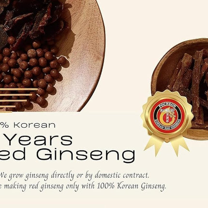 Pocheon 300g(10.6oz) 6Years Sliced Korean Panax Red Ginseng Roots with Honey, Saponin