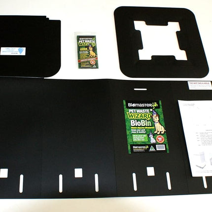 Unité d'élimination des déjections canines Pet Waste Wizard BioBin, digesteur de déchets (matériau 100 % recyclé, 25,4 cm de largeur x 45,7 cm de hauteur)