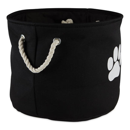 Bone Dry Collapsible Bin, Cotton, Black, M Round