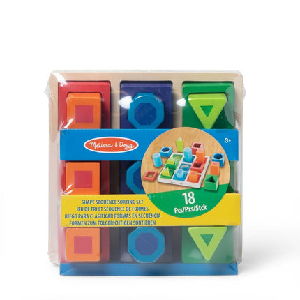 Melissa & Doug Shape Sequence Wooden Sorting Set and Educational Toy