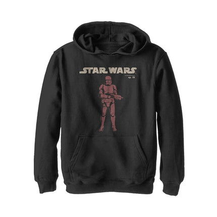 STAR WARS Sweat-shirt à capuche pour garçon, Noir, XL