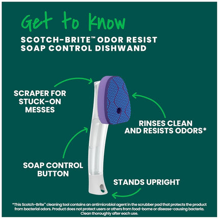 Scotch-Brite Advanced Soap Control Dishwand, Non-Scratch