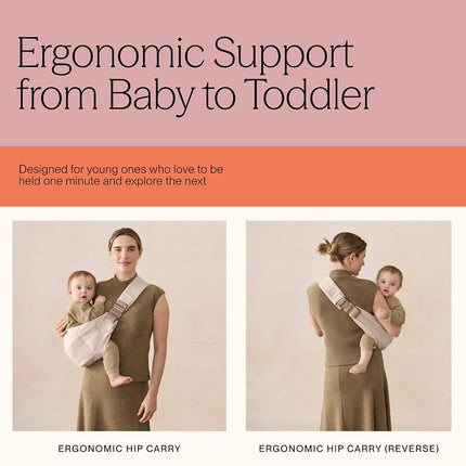 Ergobaby Upsie Hip Sling – Natural Beige Baby Carrier – Lightweight, Adjustable Sling for Toddlers – Breathable & Ergonomic Design