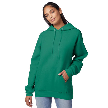Hanes Men's Sweatshirt, EcoSmart Fleece Hoodie, Cotton-Blend Fleece Hooded Sweatshirt, Plush Fleece Pullover Hoodie, Kelly Green, X-Large