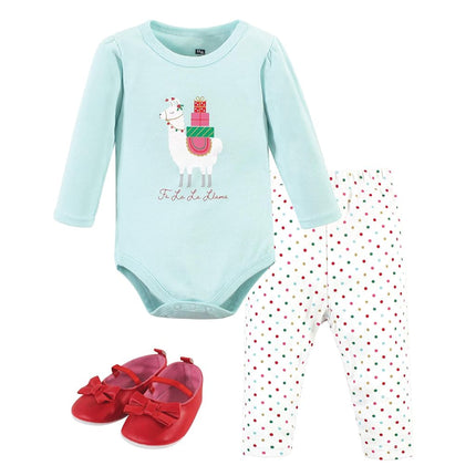 Ensemble bébé body, pantalon et chaussures en coton Hudson Baby, FA La Llama, 9-12 mois