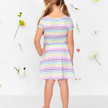The Children's Place Robes de tous les jours à manches courtes pour bébés filles et petites filles, motif papillon patineuse, 18-24 mois