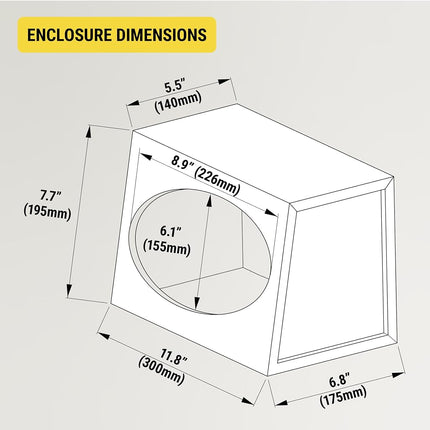 Scosche SE69KT 6x9 Single Car Speaker Enclosure with Gray Carpet, Assembly Required, Speaker not Included
