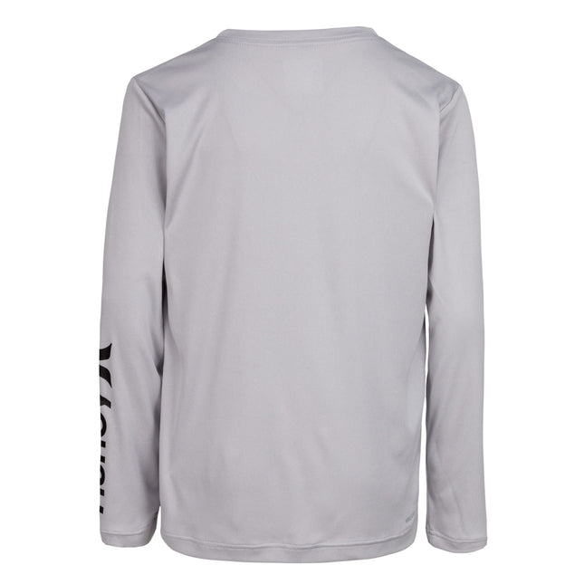 T-shirt de bain anti-UV manches longues Hurley pour garçons, protection UPF 50+, Gris chiné, XL