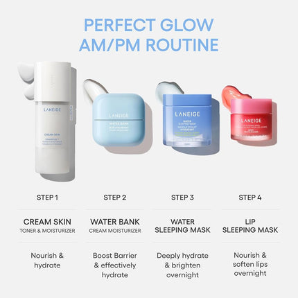 LANEIGE Water Bank Blue Hyaluronic Cream Refill: Hydrating Korean Face Cream with Squalane & Ceramide for Skin Barrier Support, Dermatologist-Tested 50ml