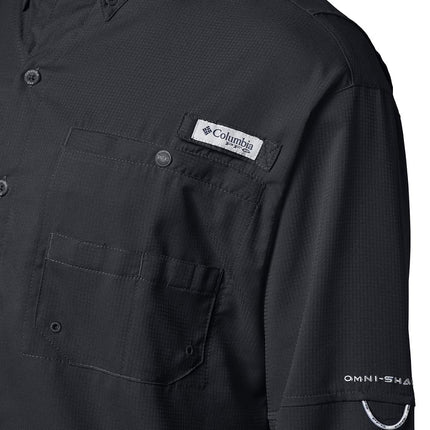 Columbia Men's Plus Tamiami II Long Sleeve Shirt, Black - Large