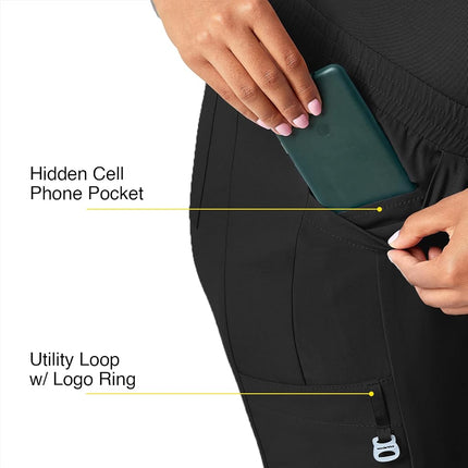 WonderWink Women's Maternity Jogger Pant, Black, Large