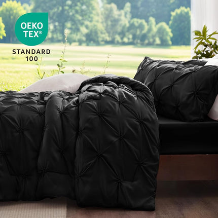 BEDELITE King Comforter Set Black,Lightweight & Soft Comforter