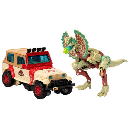 Transformers Collaborative Jurassic Park x Toys Dilophocon and Autobot JP12 Action Figures