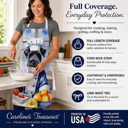 Tablier de cuisine Caroline's Treasures Kerry Blue Terrier Le Chef pour hommes et femmes, unisexe, grande taille, multicolore, idéal pour la cuisine, la pâtisserie, l'artisanat, le jardinage
