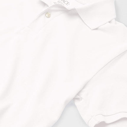 Lot de polos piqués à manches courtes The Children's Place pour garçons, blanc, grande taille