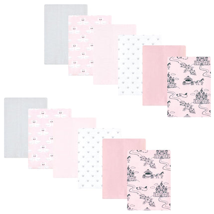 Hudson Baby Unisex Baby Flannel Burp Cloth 12pk, F