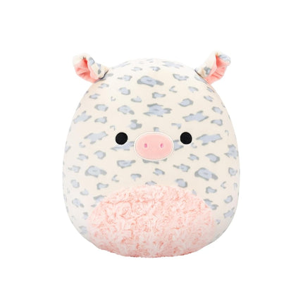 Squishmallows Original 12in Rosie The White Spotted Pig with Pink Swirl Belly – Official Jazwares Easter Plush (Medium-Sized)