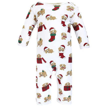Hudson Baby bebés-niñas Monos de algodón, Perro de Navidad, 9-12 Meses