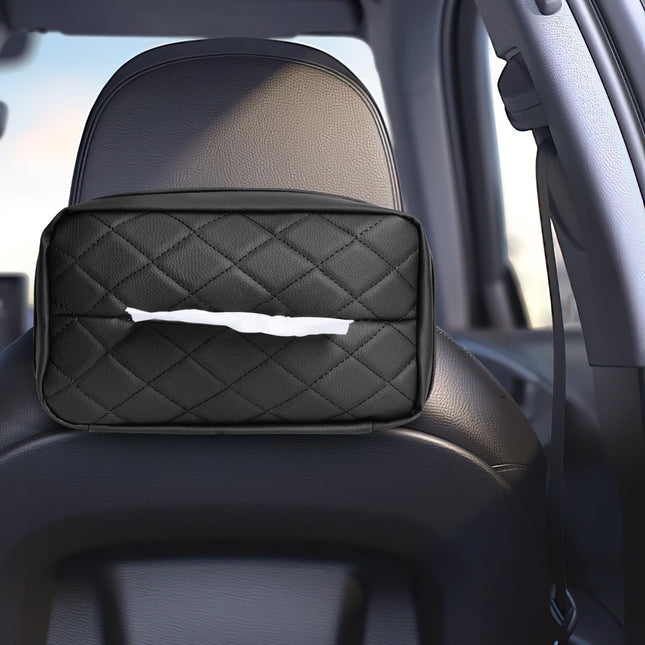 Tecfino Car Tissue Holder, PU Leather Tissue Box C