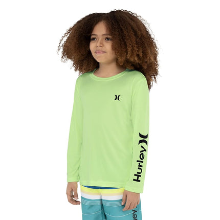 Camiseta Hurley de manga larga para niños, Volt Heather, Mediana