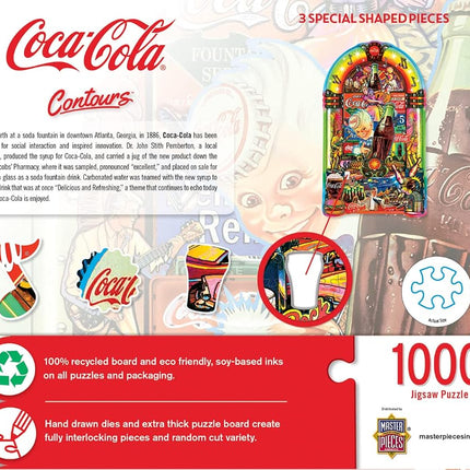 MasterPieces Coca Cola - Countours - Coke Jukebox 1000 Piece Shaped Puzzle