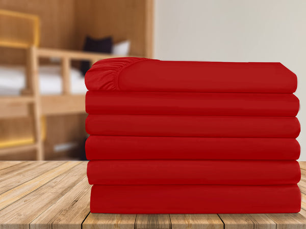 Elegant Comfort 6-Pack Fitted Bottom Sheets 1500 T