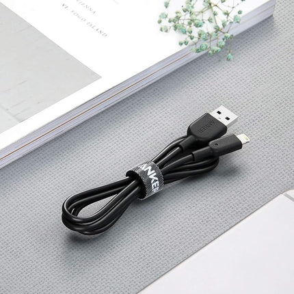 ANKER Powerline II Lightning Cable, [3ft MFi Certified] USB Charging/Sync Lightning Cord Compatible with iPhone SE 11 11 Pro 11 Pro Max Xs MAX XR X 8 7 6S 6 5, iPad and More(Black)