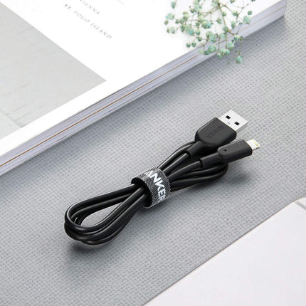 Cable Lightning ANKER Powerline II, [Certificado MFi de 0,9 m] Cable de carga/sincronización USB Lightning compatible con iPhone SE 11 11 Pro 11 Pro Max Xs MAX XR X 8 7 6S 6 5, iPad y más (negro)