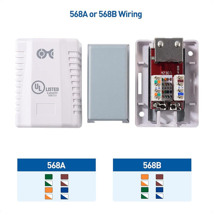 Cable Matters 5-Pack Cat 6a Shielded RJ45 Ethernet Network Adapter