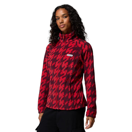 Columbia womens Benton Springs Printed Full Zip, Mountain Red/Twills, M