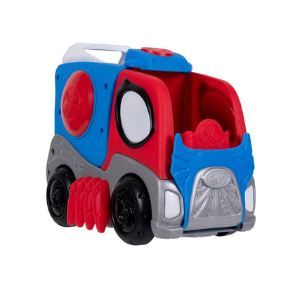 Jazwares MARVEL Spidey and His Amazing Friends Transforming Hauler Raceway - 9-Inch Vehicle and Trackset with Exclusive Amazing Metal